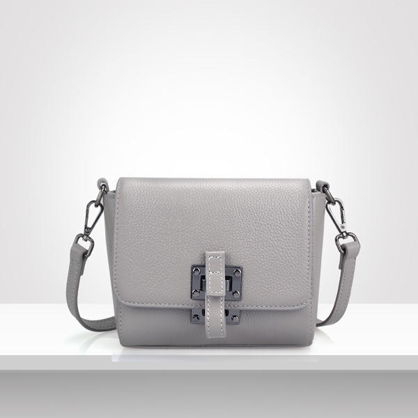 Leather Gray Shoulder bag