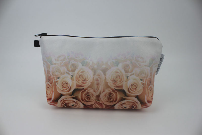 flower polyester cosmetic bag