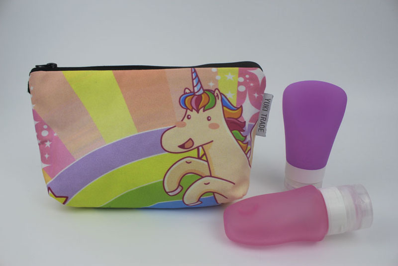 unicorn polyester cosmetic bag